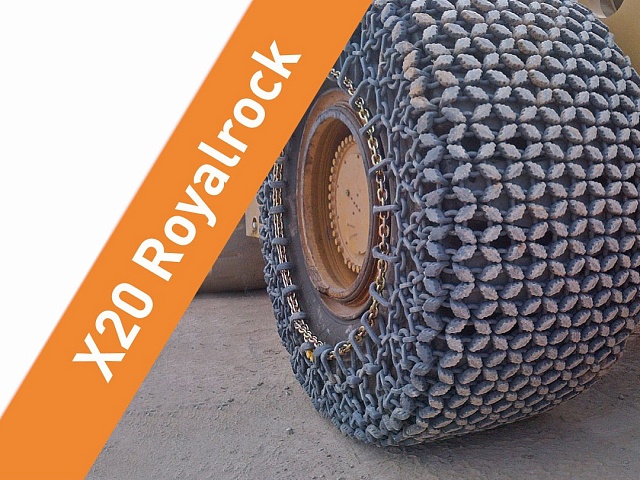 Шинозащитная цепь для колёс карьерных машин X20 Royalrock